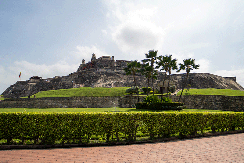 castillo san felipe in cartagena colombia. giant fortress