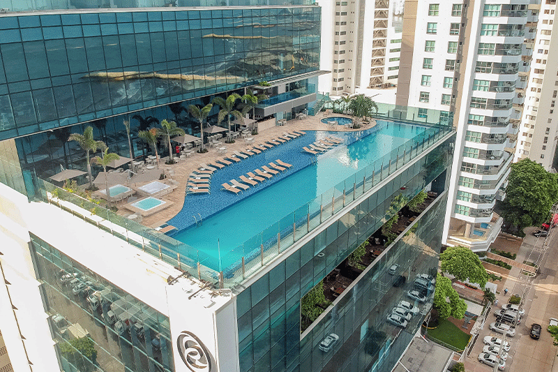 estelar cartagena hotel where skybar 51 is located on the rooftop