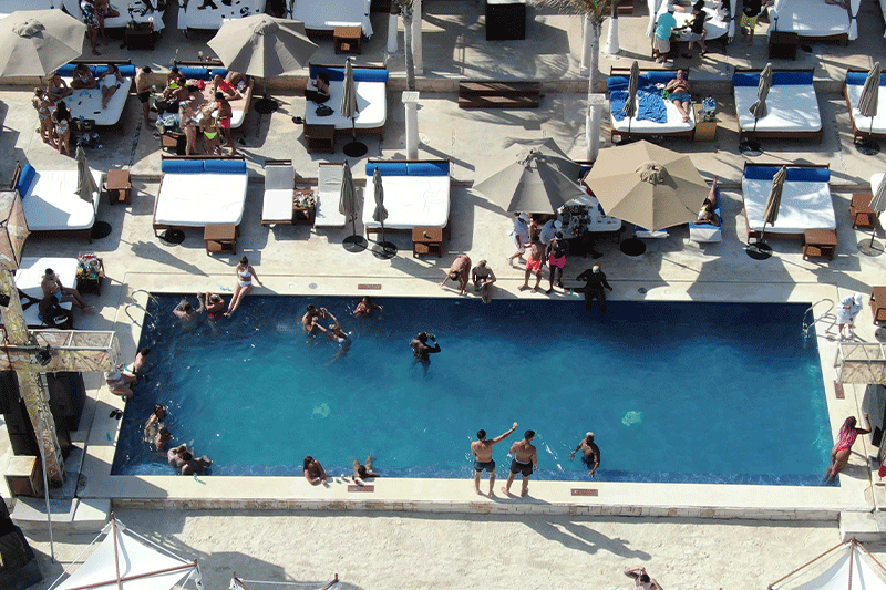 Pool Party in Cancun Mexico