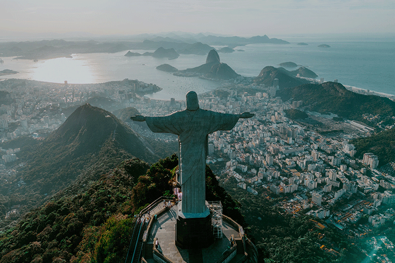 sunset from christ the redeemer